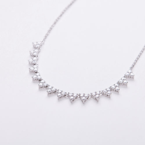 Classic Crystal Stone Triangle Cut Necklace