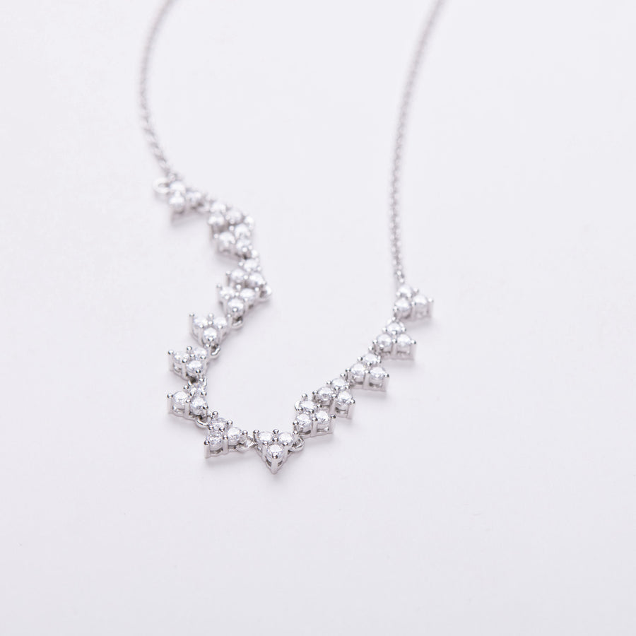 Classic Crystal Stone Triangle Cut Necklace