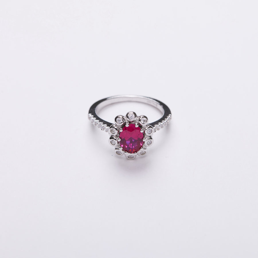 Pink Cubic Zirconia Cocktail Ring