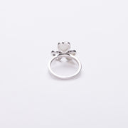 Sterling Silver Mother Of Pearl Clover Ring