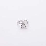 Sterling Silver Mother Of Pearl Clover Ring