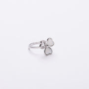 Sterling Silver Mother Of Pearl Clover Ring