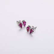 Infinity Butterfly Rube Red  Floral Earrings